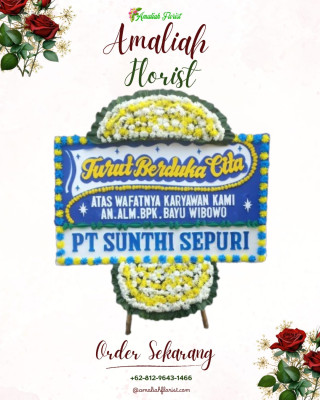 Papan Bunga Duka di Suradita